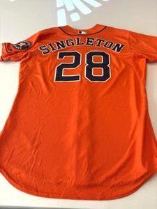 MLB Usado Houston Astros Jon Singleton Majestuoso Genial Base Camiseta de Béisbol 48 Usada en Excelente Condición - Imagen 1 de 6