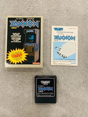 Zaxxon Colecovision Video Game Cartridge Box and Manual Working AS IS - Image 1 of 4