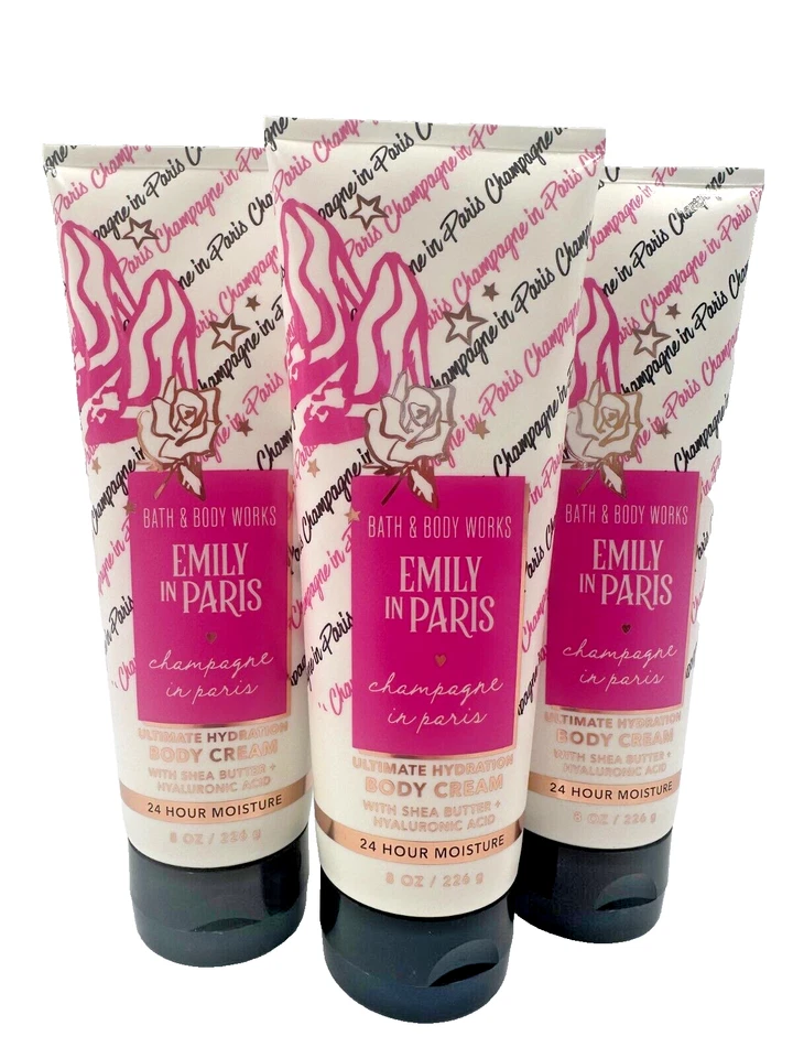 Bath & Body Works LOTE 3 Loción Crema Corporal Emily In Paris Champagne in Paris 8 OZ Foto 1 de 2
