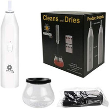 Makeup brush cleaner and dryer machine automatic spinner brush cleaner device