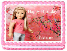 AMERICAN GIRL Isabelle Doll Edible Party cake topper image 