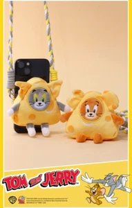 Tom and Jerry Figure Cheese Mobile Phone Clip Cell Phone Lanyard Thick Rope Soft - Afbeelding 1 van 14
