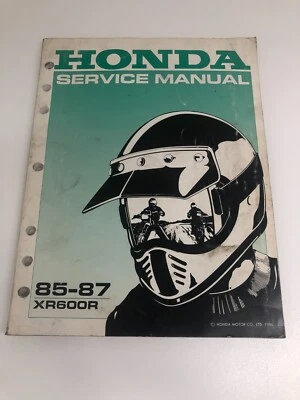 1985-1987 XR600R Honda OEM Service Manual Repair Shop Book - Image 1 of 4