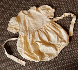 Vintage Nieves Wool Baby One Piece Outfit Embroidered About Size 12m Off White - Picture 1 of 5