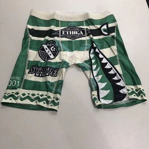 Ethika Green And White Stripes Logo Boxer Briefs Large - Picture 1 of 3