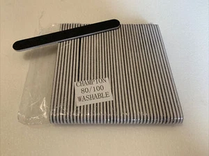 disposable nail files 80/100 grit Champion Washable apx 40 - Picture 1 of 4