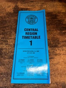 Southern Lines Pacific Central Region Timetable No. 1 - April 14, 1996 - Picture 1 of 1