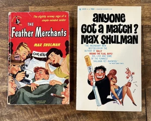 Vtg LOT of 2 Max SHULMAN Paperback Books Novels Satire - Picture 1 of 3