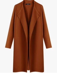 NEW Wool Blend Long Sleeve Cardigan Sweater Lapel Open Front S - Picture 1 of 6
