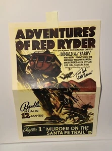 Tommy Cook Signed Adventures Of Red Ryder Autographed Poster 12x18 JSA Guarantee - Bild 1 von 2