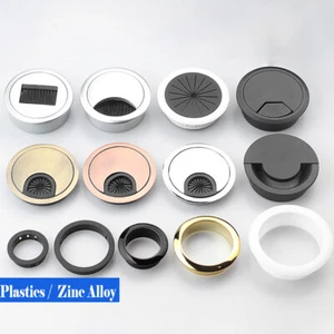 11mm - 80mm Desk Grommets Computer Table Cable Lead Tidy Plug Hole Cover Cap - Picture 1 of 96