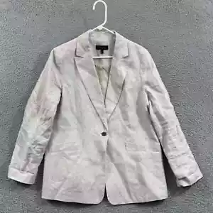 Talbots Blazer Women 16 Plum 100% Linen Jacket Classic Luxury Career Work Blazer - Picture 1 of 15