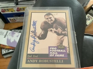 Signed Andy Robustelli card New York Giants - Picture 1 of 1