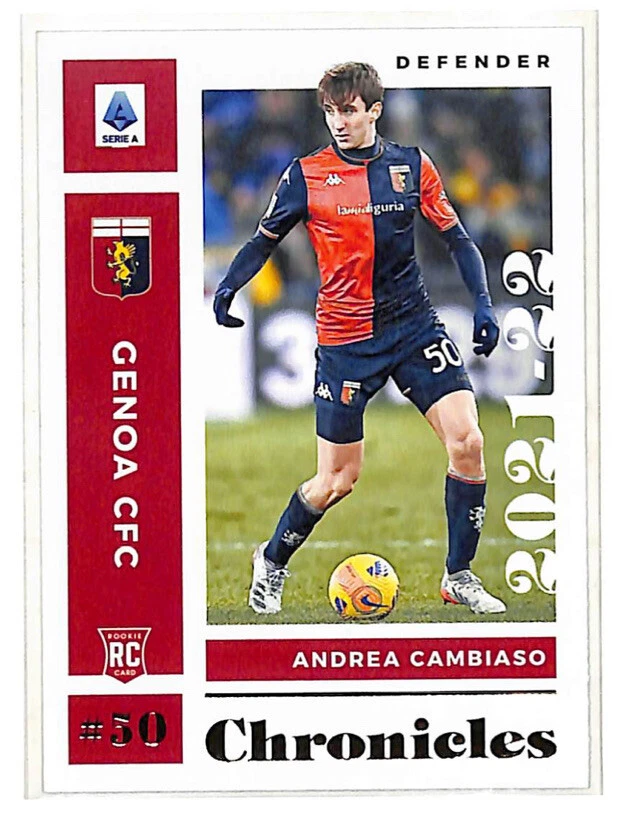 2021-22 Panini Chronicles #12 Andrea Cambiaso rookie card Genoa CFC - Image 1 of 1