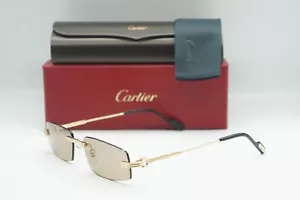 NEW CARTIER CT0535S 003 GOLD BROWN AUTHENTIC SUNGLASSES FRAMES 57-17 - Picture 1 of 5