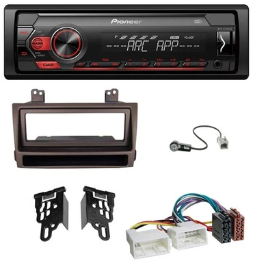 Pioneer DAB 1DIN MP3 AUX USB Autoradio für Hyundai Sonata ab 09 dunkelbraun meta - Bild 1 von 4
