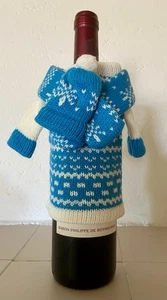 Flaschenhülle Flaschenkleid Strick für Weinflasche NEU - Bild 1 von 1