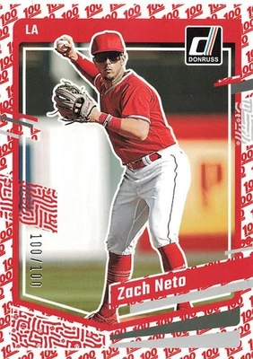 Zach Neto 2023 Donruss #’D/100 Rated Rookie - Image 1 of 2