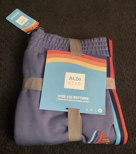 ALDI Gear 2025 Women’s Wide Leg Blue Bottoms Jogger Multicolor Detail Size XL - Picture 1 of 2