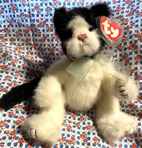 TY ATTC TREASURES COLLECTION - ARLEN the Black & White Cat 2001 - 9in - MWT - Picture 1 of 7