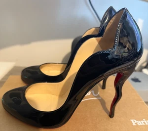 Christian Louboutin Wawy Dolly 100 Lackleder Heels Schwarz EU38,5/US8 NEU - Bild 1 von 11