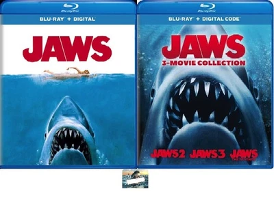 Jaws & Jaws 3-Movie Collection Jaws 2 / Jaws 3 / Jaws The Revenge 4 Blu Ray New Foto 1 de 4