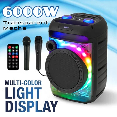 6000W Tragbarer Bluetooth Lautsprecher Subwoofer Heavy Bass Soundsystem Party Speaker - Bild 1 von 4