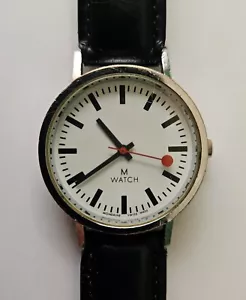 Vintage Mondaine Swiss Railway M Watch, RARE older 33mm version! - Picture 1 of 4