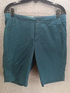 Croft & Barrow Teal Stretch Size 8 Carpenter Shorts Cotton Blend - Picture 1 of 6