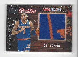2020-21 Hoops Rookie Sweaters Obi Toppin SWEATER Knicks