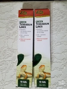 2X~Zilla Terrarium Liner Carpet Substrate for Reptiles Green 10 GAL 9.75"x19.75 - Picture 1 of 5