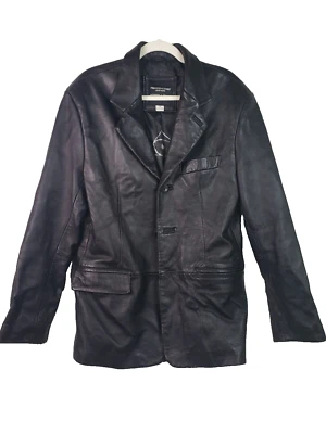 Chaqueta de Cuero Negra Pronto Uomo M Suave Antiguo Hollywood Lujo sobre Lujo Clásica Inteligente Foto 1 de 4