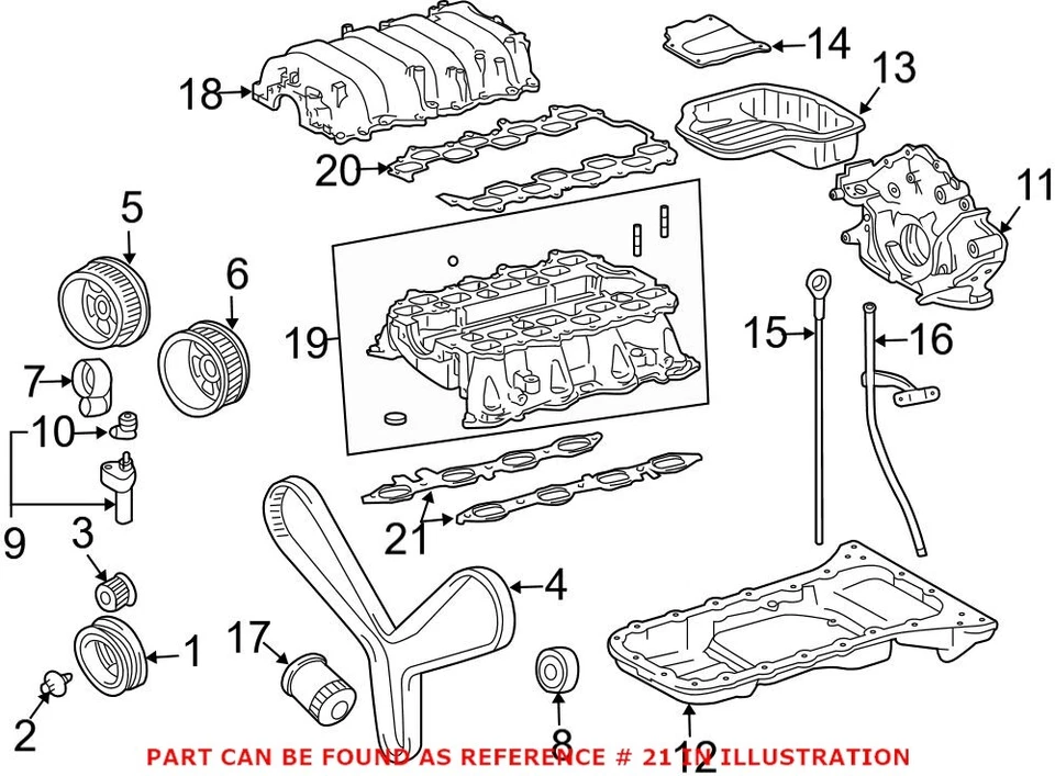 Junta de colector de admisión inferior de motor original OEM para Lexus GX470 LX470 Foto 1 de 1