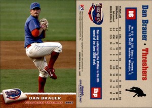 Dan Brauer 2007 Grandstand Clearwater Threshers #2 Card *AutographDen*