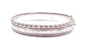 Brazalete con bisagras de lujo de plata de ley 925 1991 con sello 19,9 g - Imagen 1 de 15