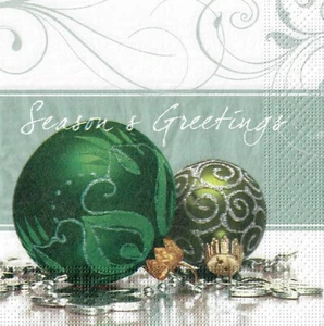 4 x Single Paper Napkins/Decoupage Craft Table /Christmas Ornaments Baubles 28 - Picture 1 of 2