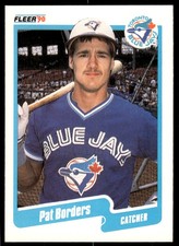 1990 Fleer Pat Borders Toronto Blue Jays #77