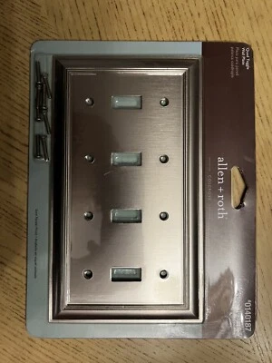 Placa de pared Allen And Roth con palanca cuádruple • Acabado de níquel satinado• 0140187 Foto 1 de 4