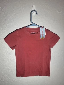 Cat & Jack Toddler Boys Cotton Crew Neck Short Sleeve Shirt Stadium Red 3T NWT - Picture 1 of 2
