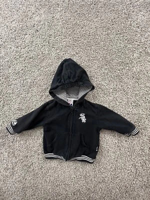 Chicago White Sox Sweater Kids Size 18 Months Black Sweater Full Zip Hoodie - Image 1 of 4