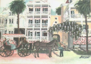 Vtg Bonnie Holden Small Print A Charleston Springtime 1856 Victorian America - Picture 1 of 7