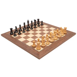 The Warwick Grand Black and Walnut Chess Set - Picture 1 of 8