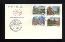 1995 ITALIA FDC CAVALLINO 12.5.1995 CITTA' ITALIANE SERIE COMPLETA 4 VALORI