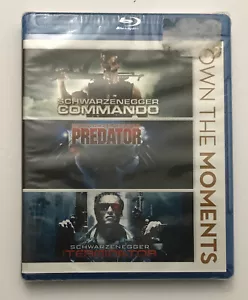 Arnold Schwarzenegger Triple Feature Blu-ray Commando + Predator + Terminator - Picture 1 of 2