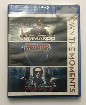 Arnold Schwarzenegger Triple Feature Blu-ray Commando + Predator + Terminator - Image 1 of 2