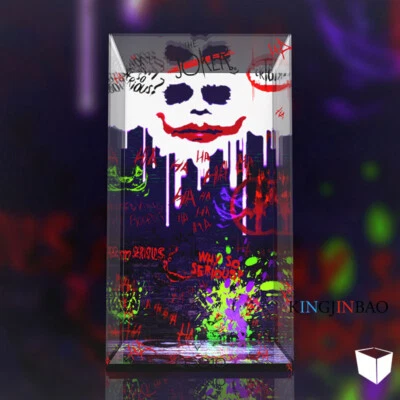 Acrylic Pattern And LED Light Display Cases For HOTTOYS 1/4 Joker Action Figure  - Image 1 of 4