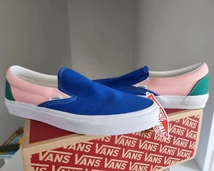 Vans Slip On 10 retro court white blue green black pink - Picture 1 of 9