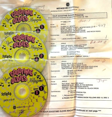 10/28/95 YOUR GOODTIME OLDIES SHOW: BEATLES (3), STEPENWOLF (2), BEACH BOYS,LULU - Image 1 of 3
