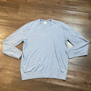 Suéter Gap Para Hombres Azul Claro Cuello en V Pullover Preppy Informal Oficina Exterior - Imagen 1 de 11