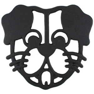 Remache de hierro fundido para perros para ollas calientes y mesa de cocina y comedor, regalos para amantes de los perros y... - Imagen 1 de 5